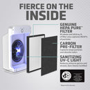 GermGuardian AC5900WCA Large Room Allergen and Odor Reducing Air Cleaning System with HEPA Filter and UV-C