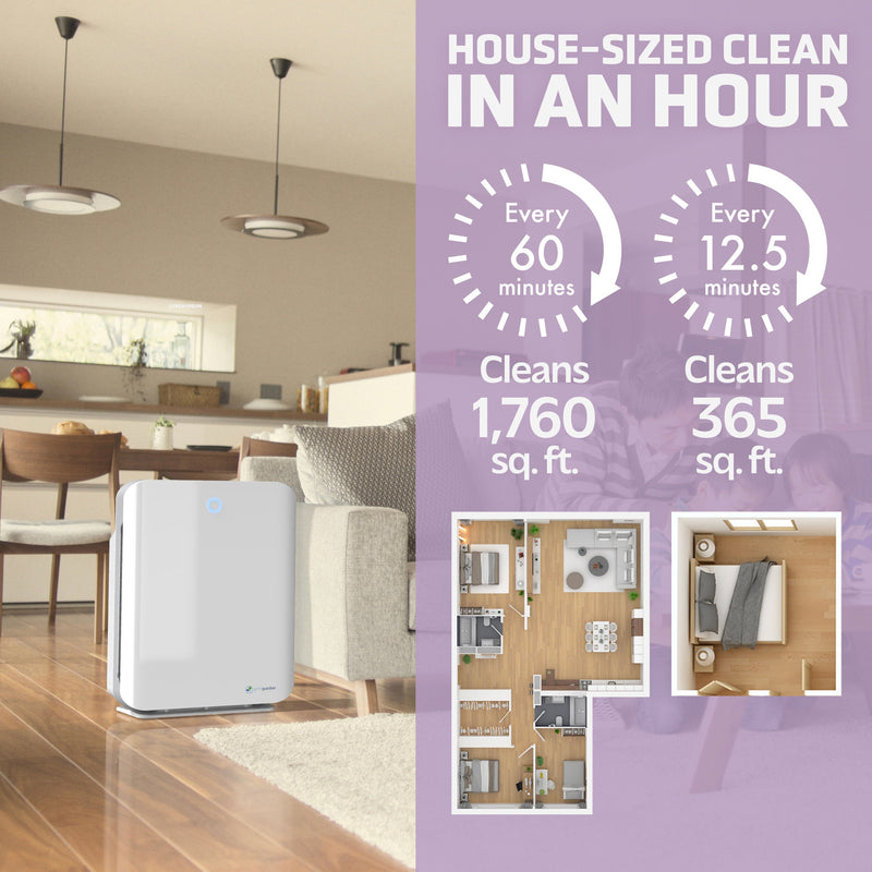 GermGuardian AC5900WCA Large Room Allergen and Odor Reducing Air Cleaning System with HEPA Filter and UV-C