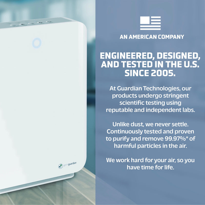 GermGuardian AC5900WCA Large Room Allergen and Odor Reducing Air Cleaning System with HEPA Filter and UV-C
